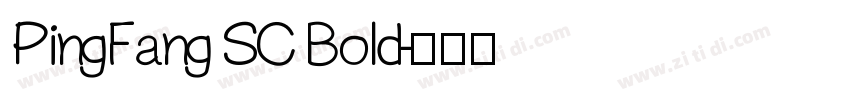 PingFang SC Bold字体转换